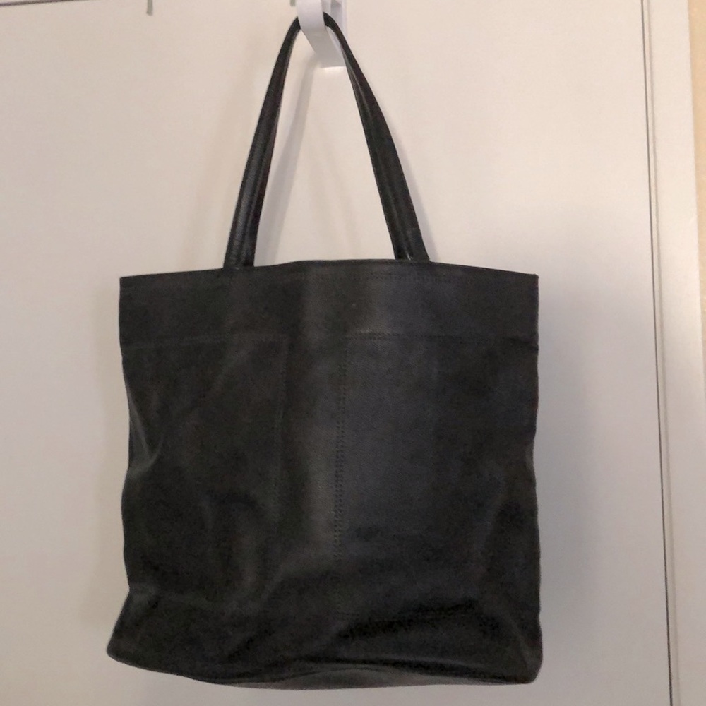 Issac Misrahi tote black leather